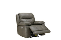 Montana Luxury Armchair with Power Recliner & Adjustable Headrest (Light Grey)