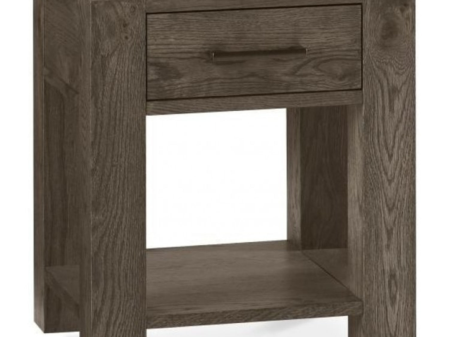 Turner Dark Oak Lamp Table with Drawer