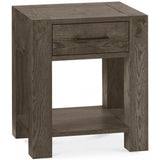 Turner Dark Oak Lamp Table with Drawer
