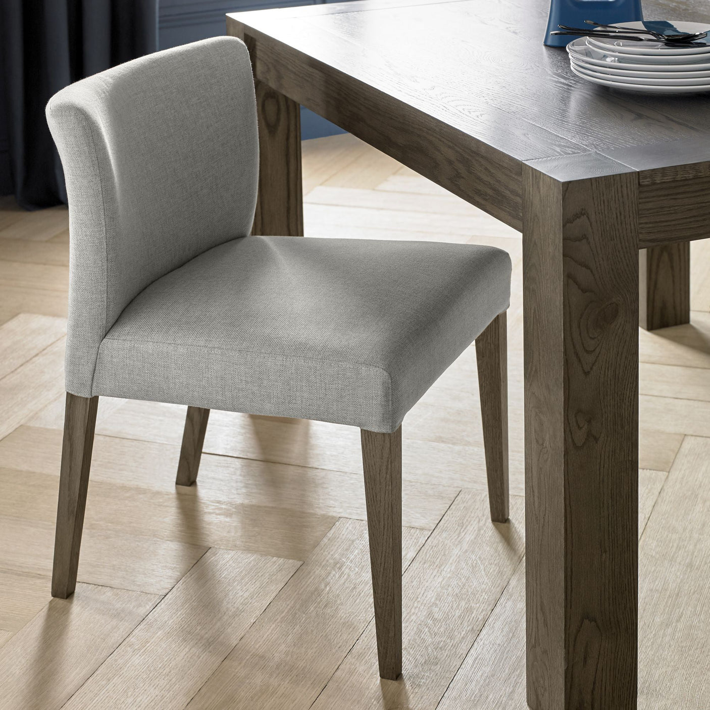 Set of 2 Turner Dark Oak Low Back Dining Chairs