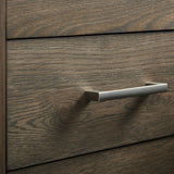 Turner Dark Oak Lamp Table with Drawer