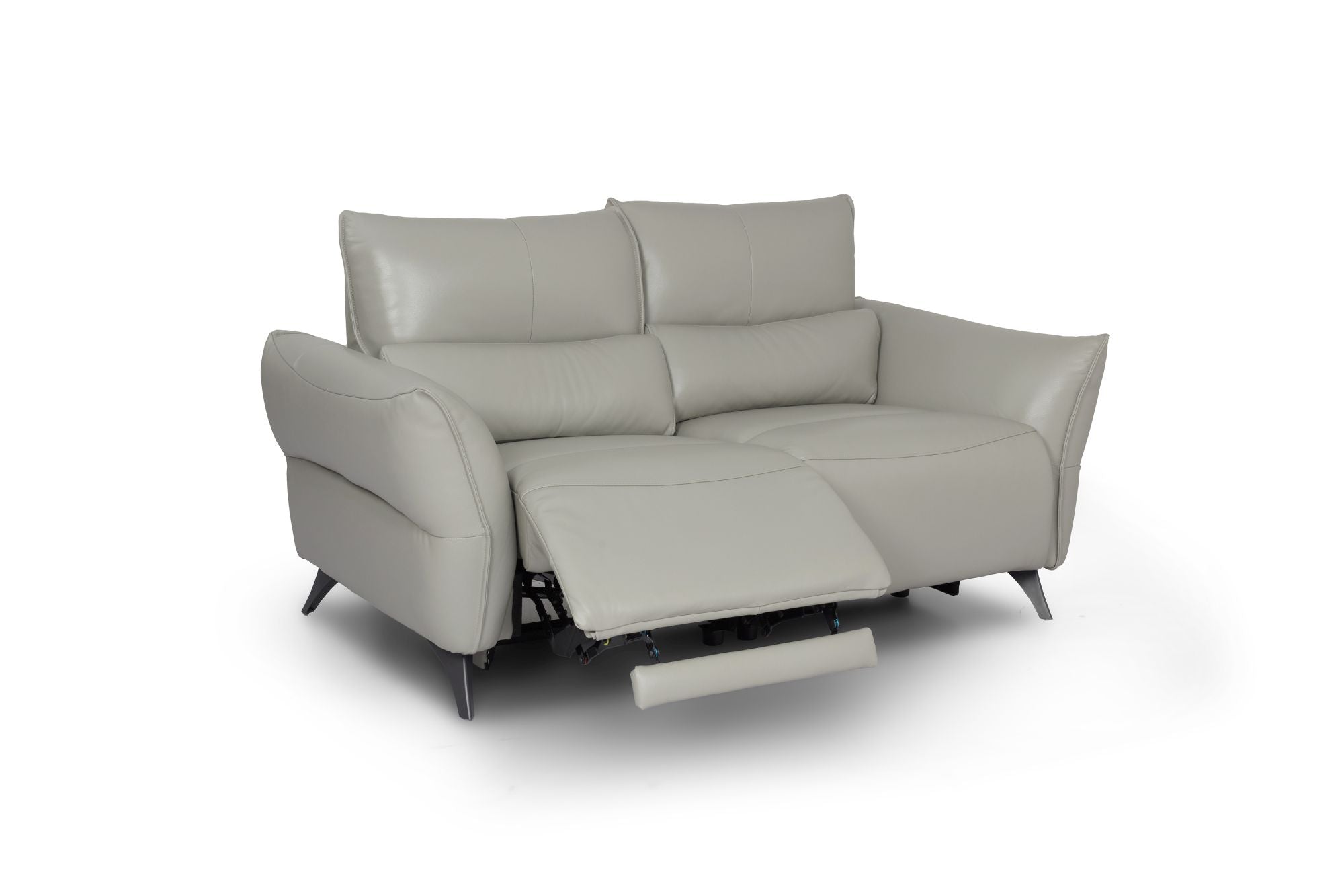 White leather 2 seater recliner online sofa