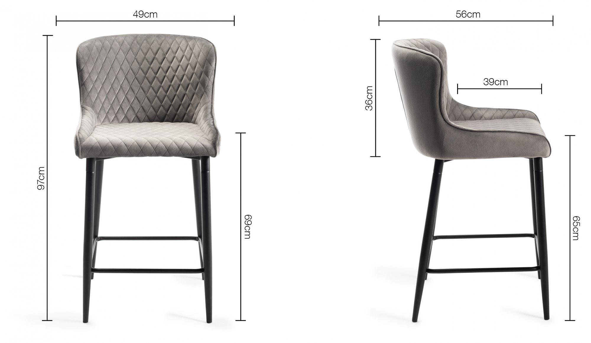 Fernley Barstool - Grey