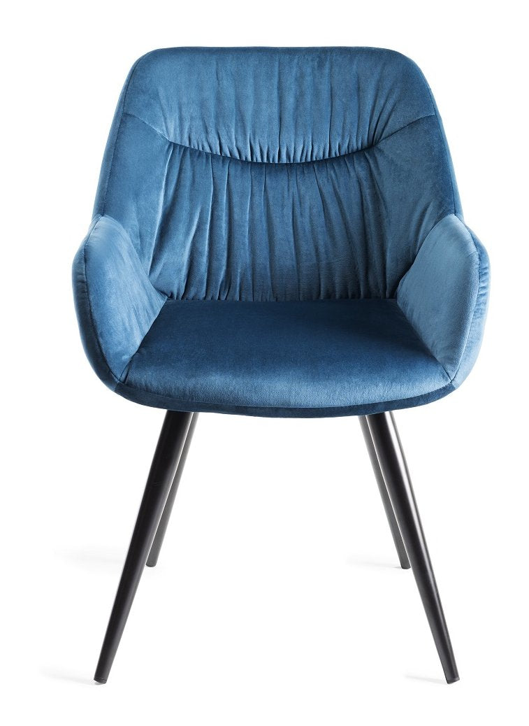 Sierra Velvet Dining Chair - Petrol Blue (Pair)