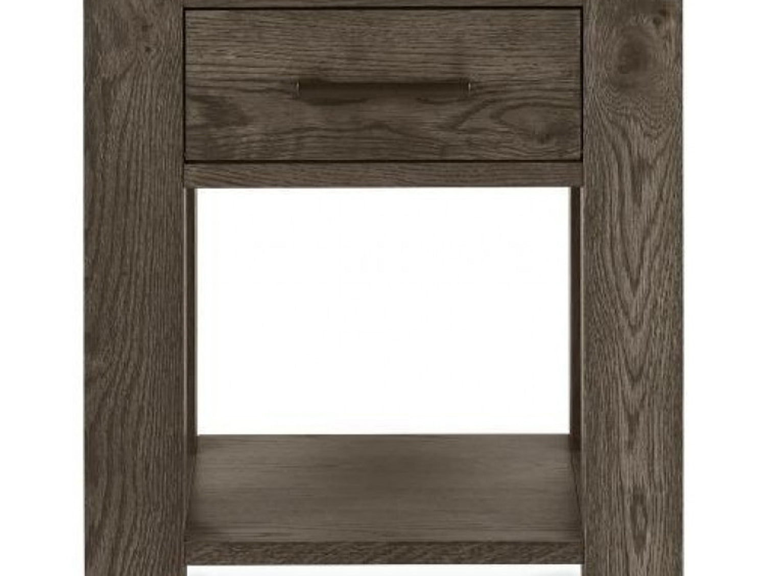 Turner Dark Oak Lamp Table with Drawer