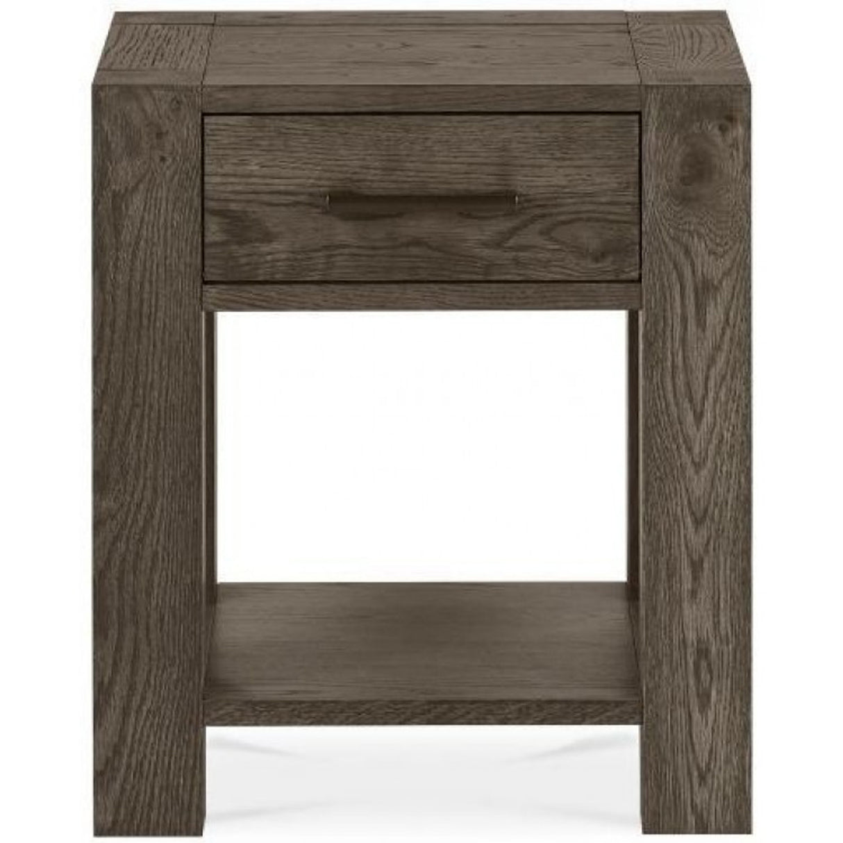 Turner Dark Oak Lamp Table with Drawer