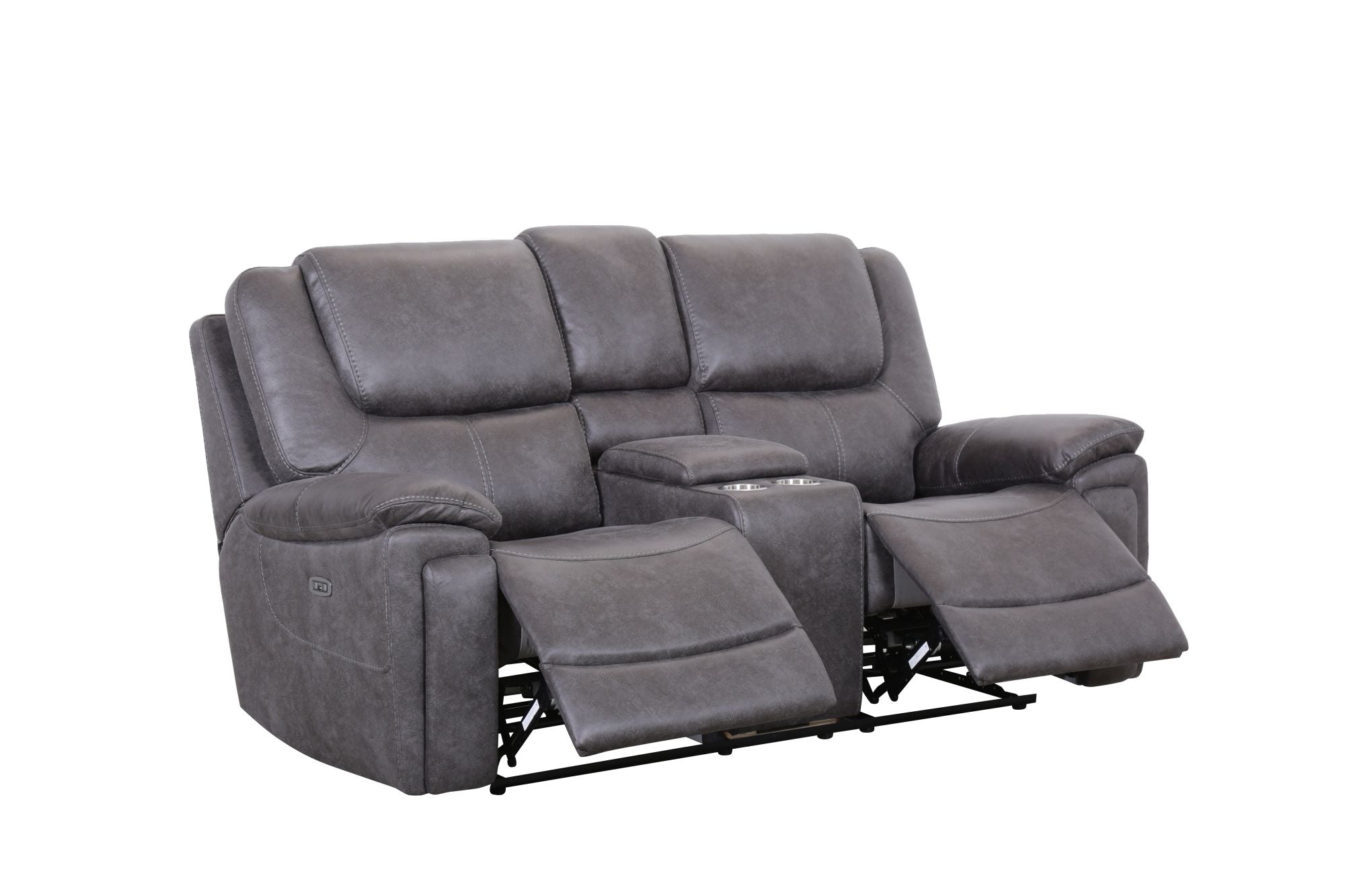 Double reclining deals loveseat w console