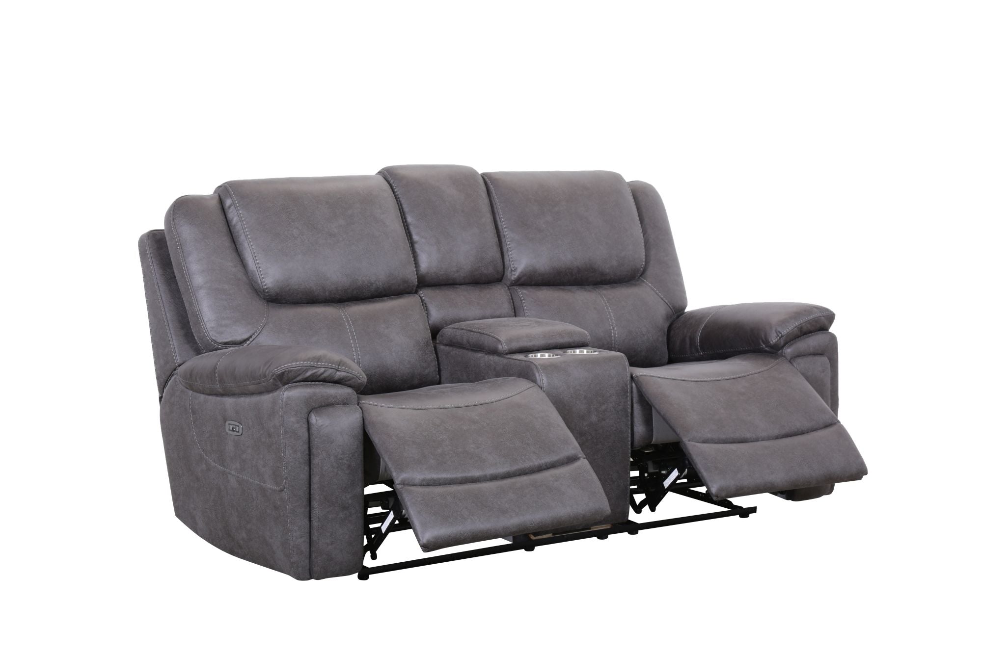 Brentor 2 Seater Electric Recliner Sofa with Console and Power Headrest