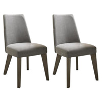 Front image of the Camborne Fabric Dining Chairs with dark weathered oak legs.