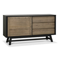 Angled view of the Candice Oak Sideboard