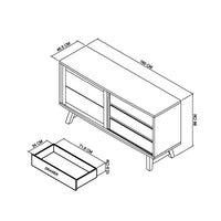 The dimensions of the Candice Oak Sideboard