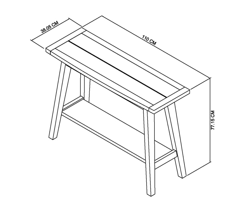 Candice Console Table with Shelf