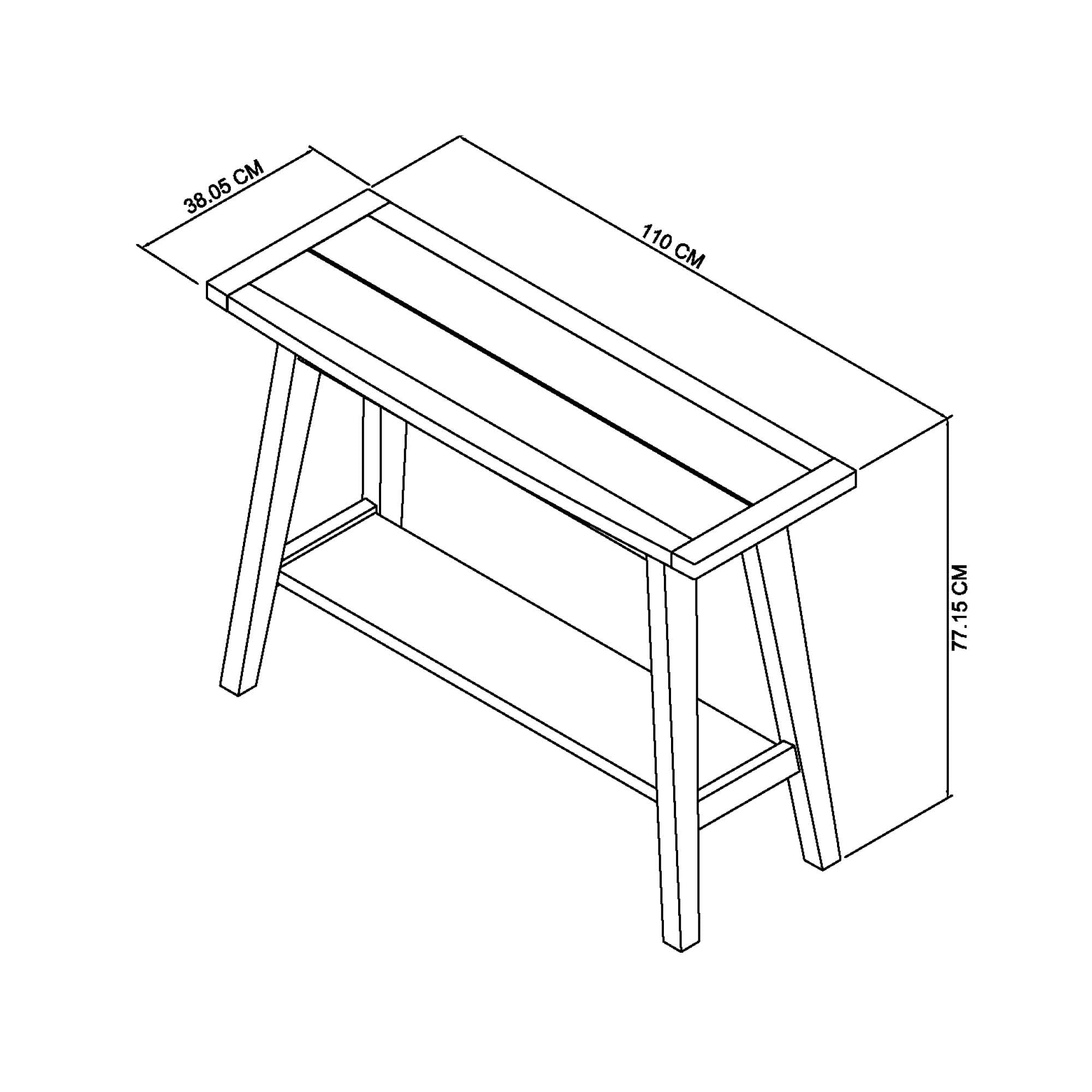 Candice Console Table with Shelf