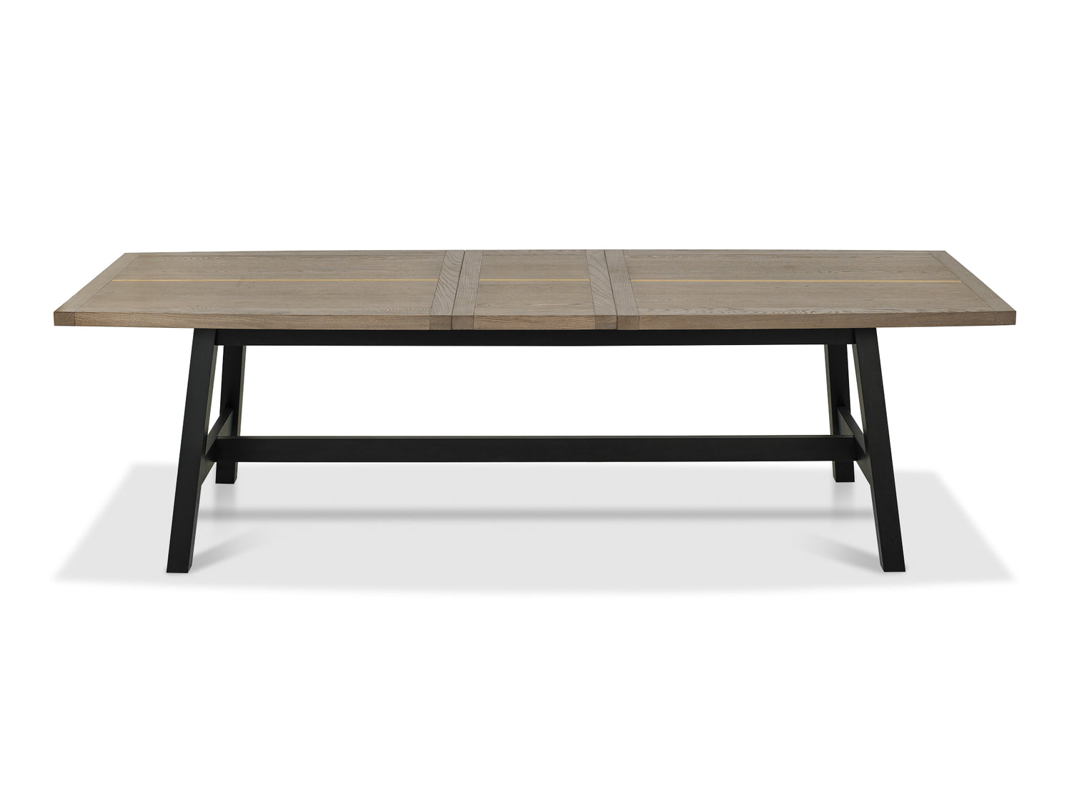 Front view of the Candice 6-8 Seater Extendable Dining Table in its fully extended position.