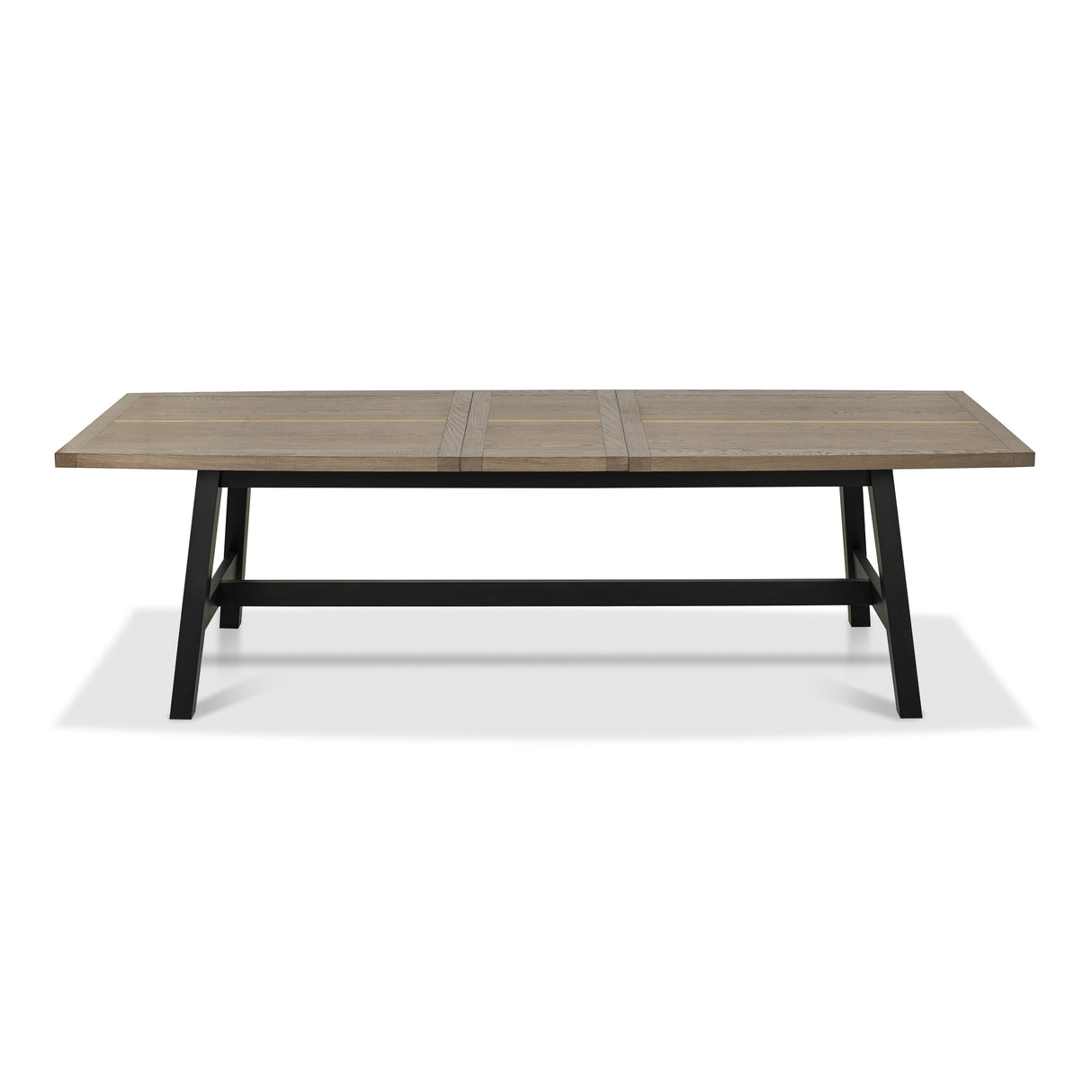 Front view of the Candice 6-8 Seater Extendable Dining Table in its fully extended position.