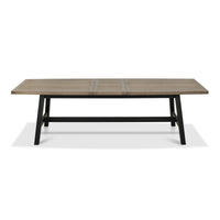 Front view of the Candice 6-8 Seater Extendable Dining Table in its fully extended position.