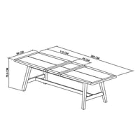 The dimensions of the Candice 6-8 Seater Extendable Dining Table