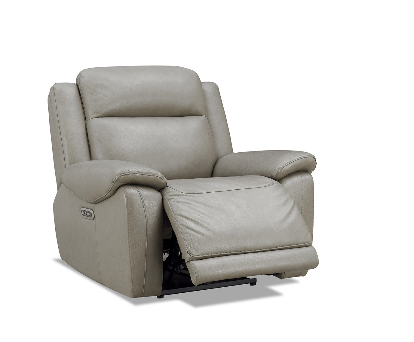 Leather power glider recliner with power adjustable discount headrest