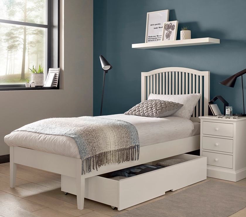 Angled view of the Ashbourne Bed Frame in a room