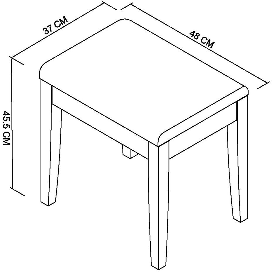 Ashbourne Dressing Stool White