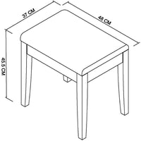 Ashbourne Dressing Stool White