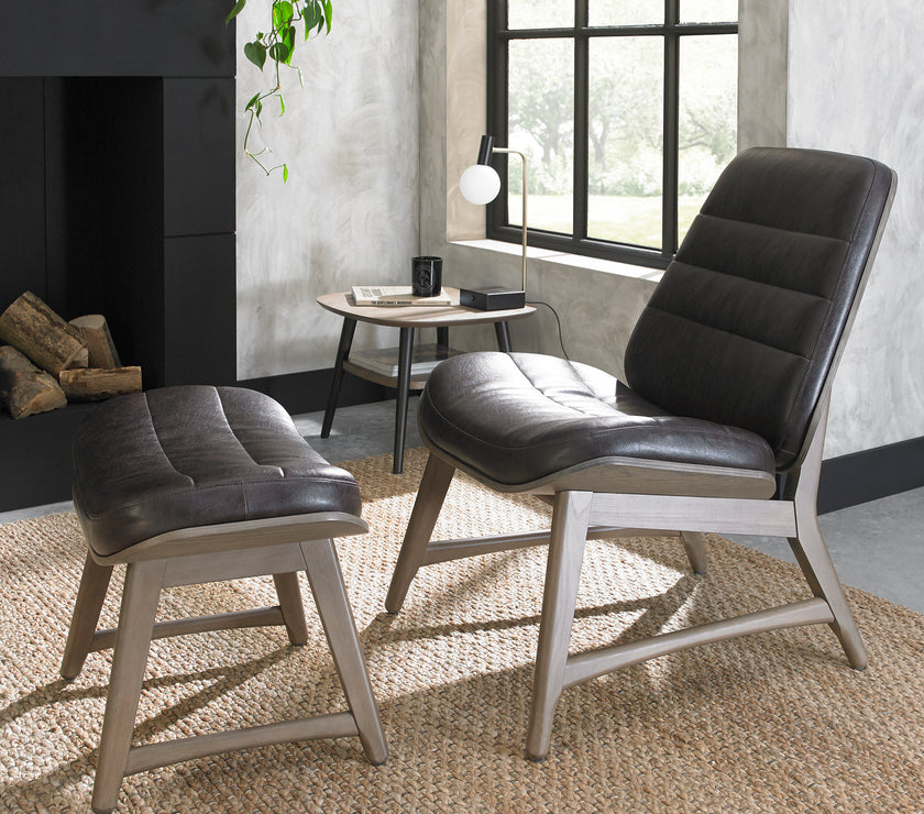 Heritage Leather Chair + Footstool (Package Deal)