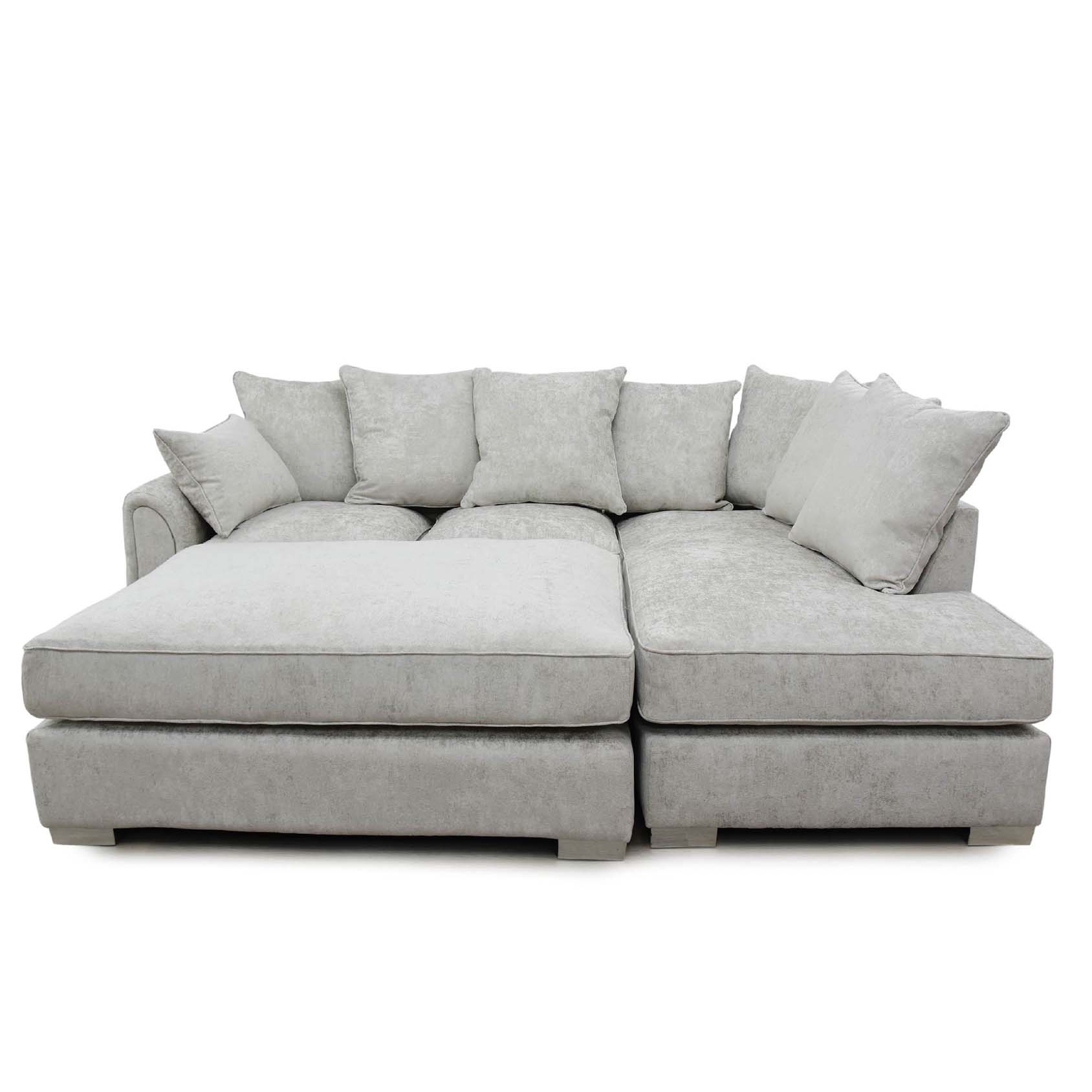 Battersea Sofa with Right Hand Facing Chaise with Footstool as Daybed