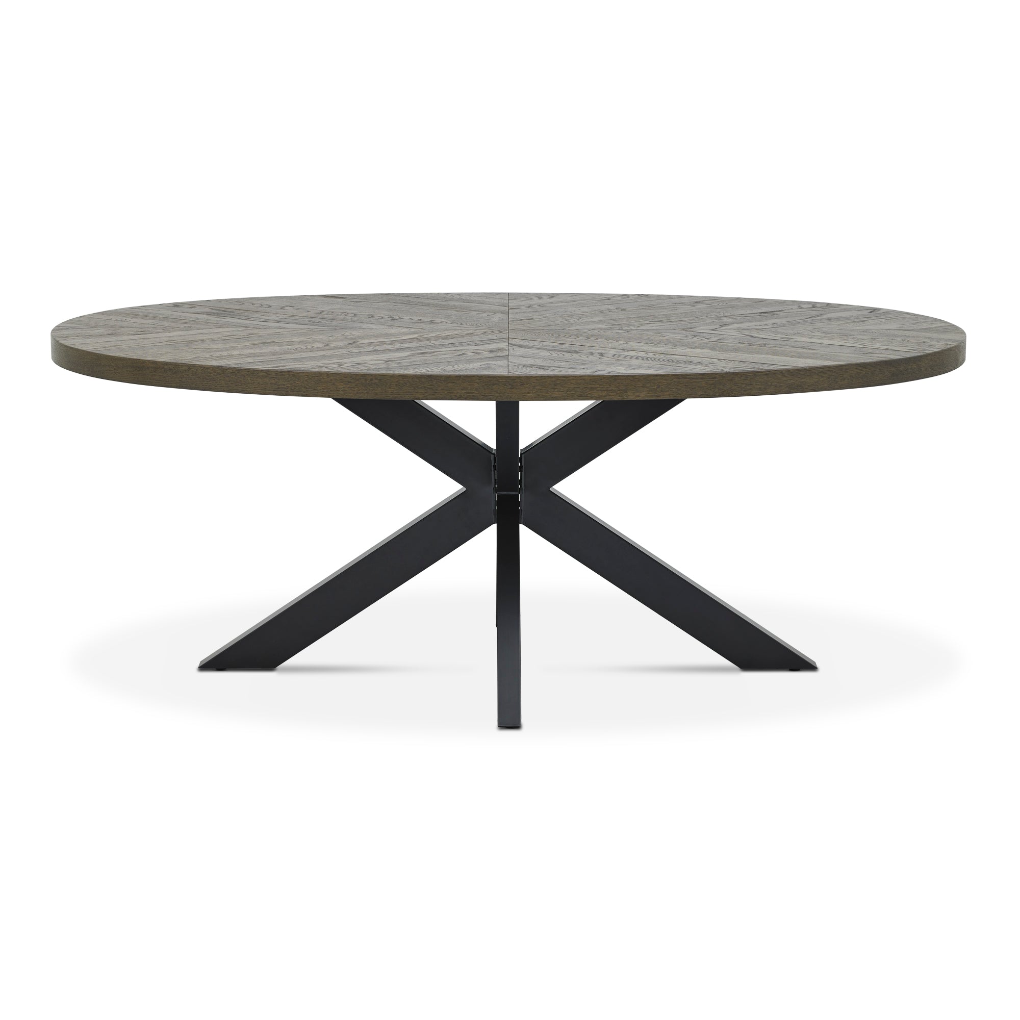 Elliot Fumed Oak 6 Seater Oval Dining Table