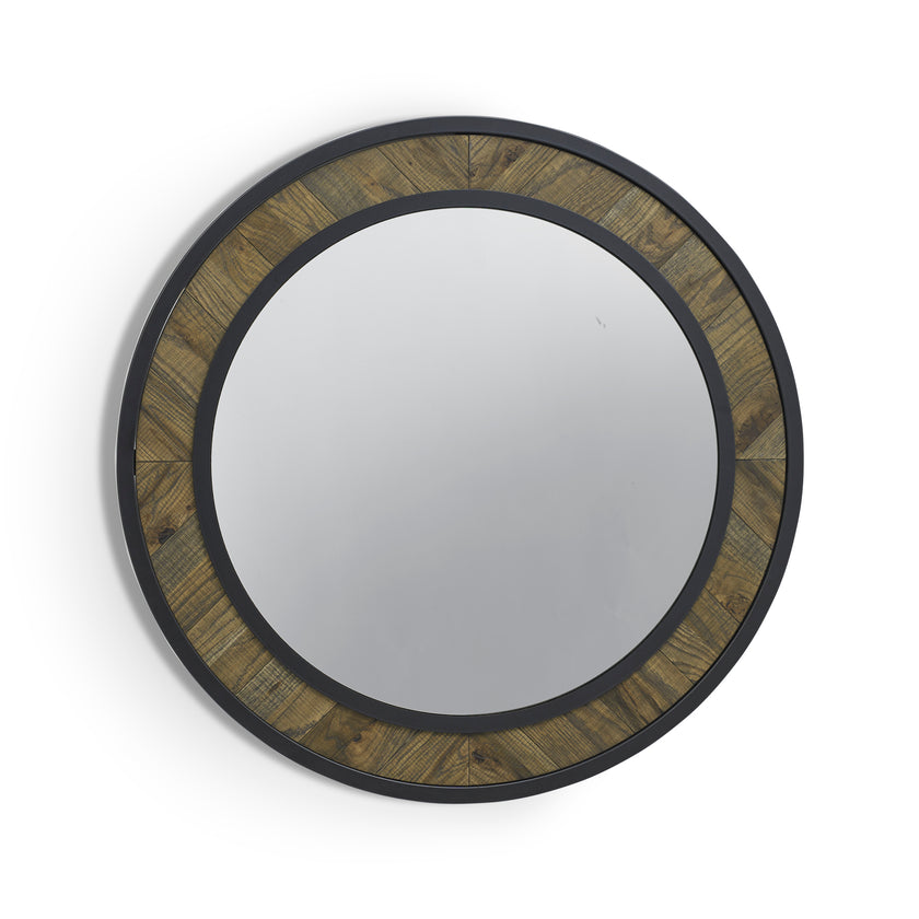Elliot Fumed Oak Wall Mirror