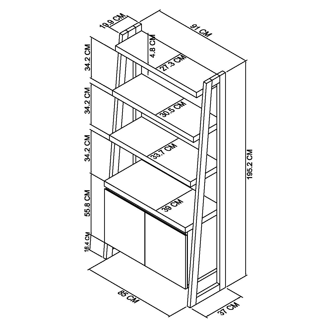 Elliot Fumed Oak Open Display Unit