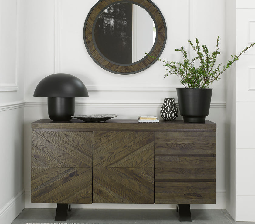Elliot Fumed Oak Wall Mirror