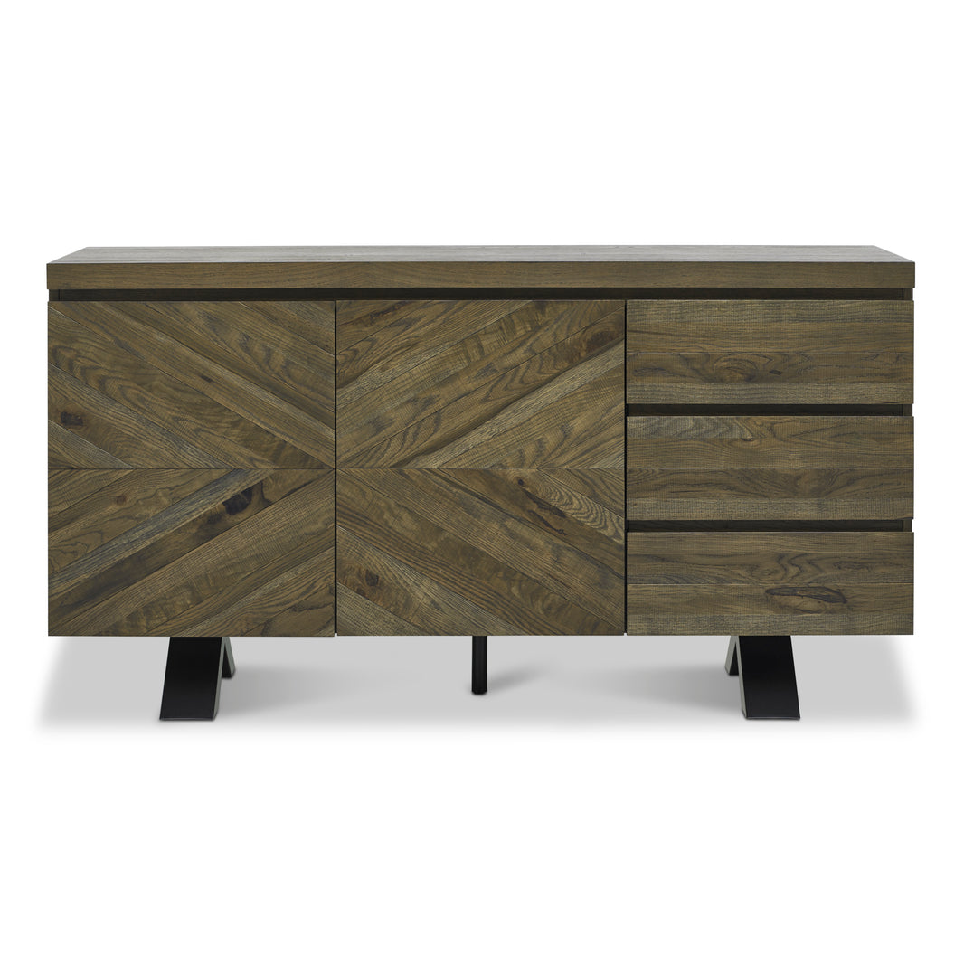 Front view of the Elliot Fumed Oak Sideboard