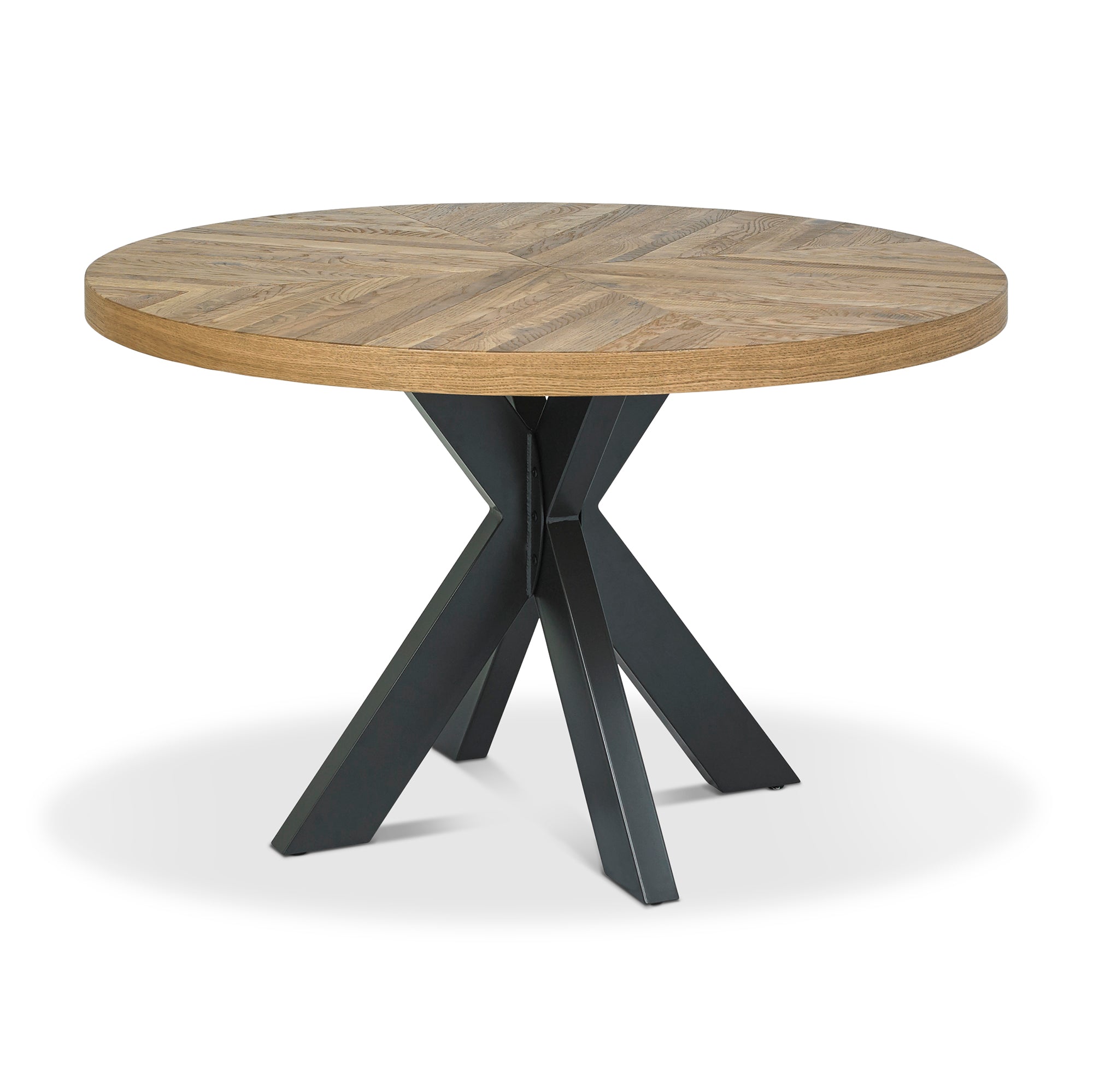 Elliot Rustic Oak Round Dining Table