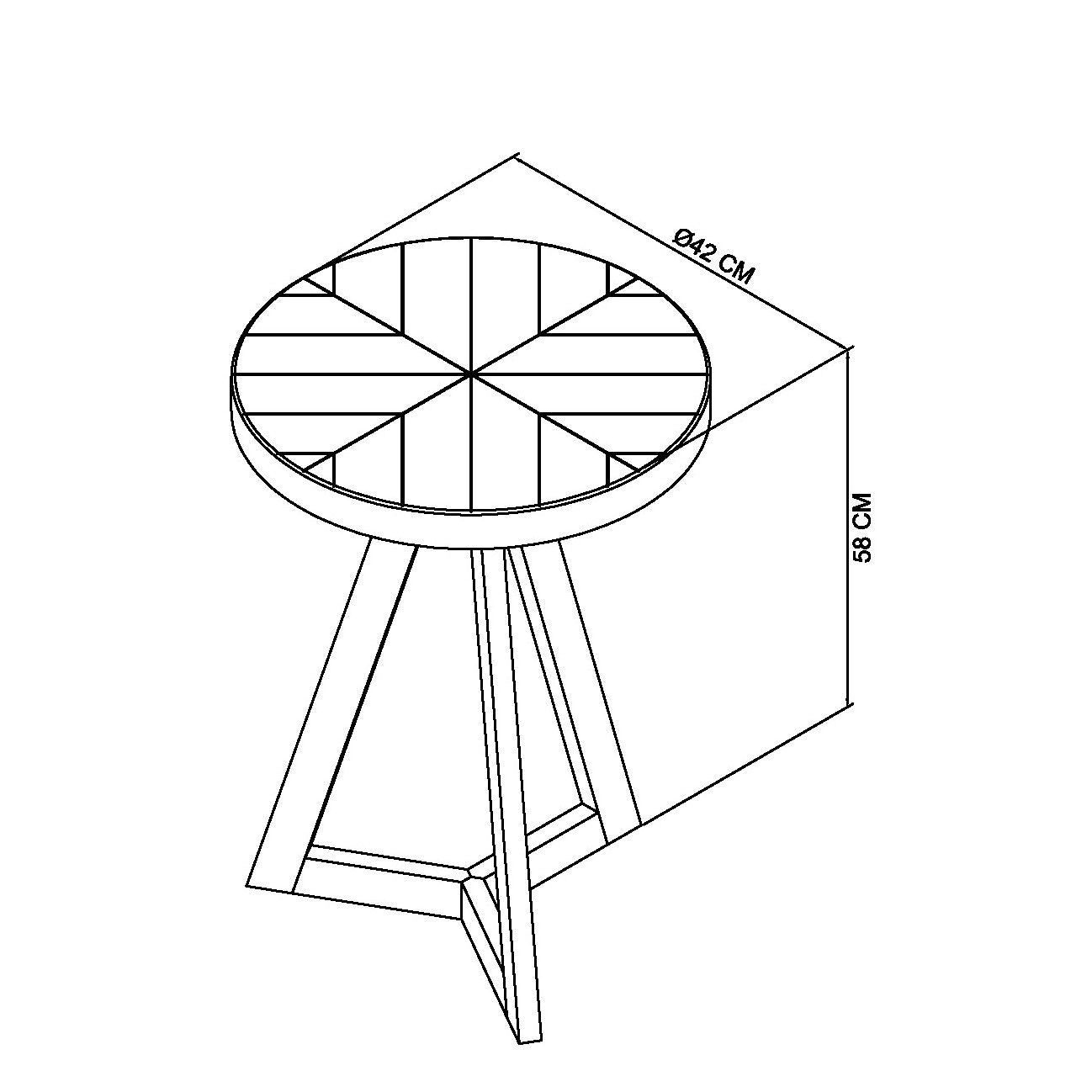 Elliot Rustic Oak Lamp Table