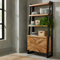 Elliot Rustic Oak Open Display Unit