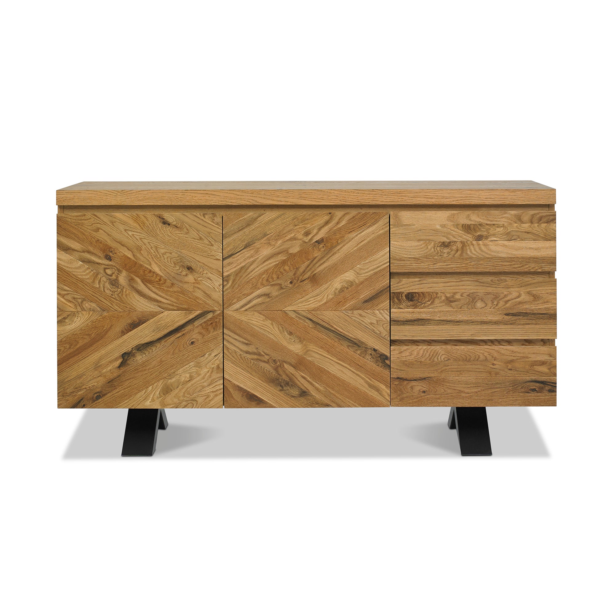 Elliot Rustic Oak Wide Sideboard