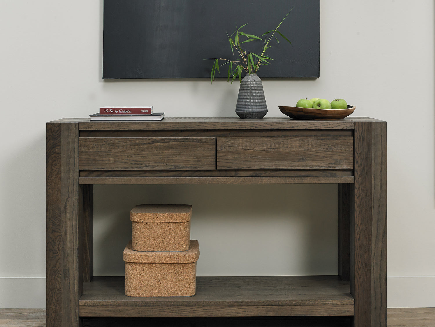 Landon Fumed Oak Console Table