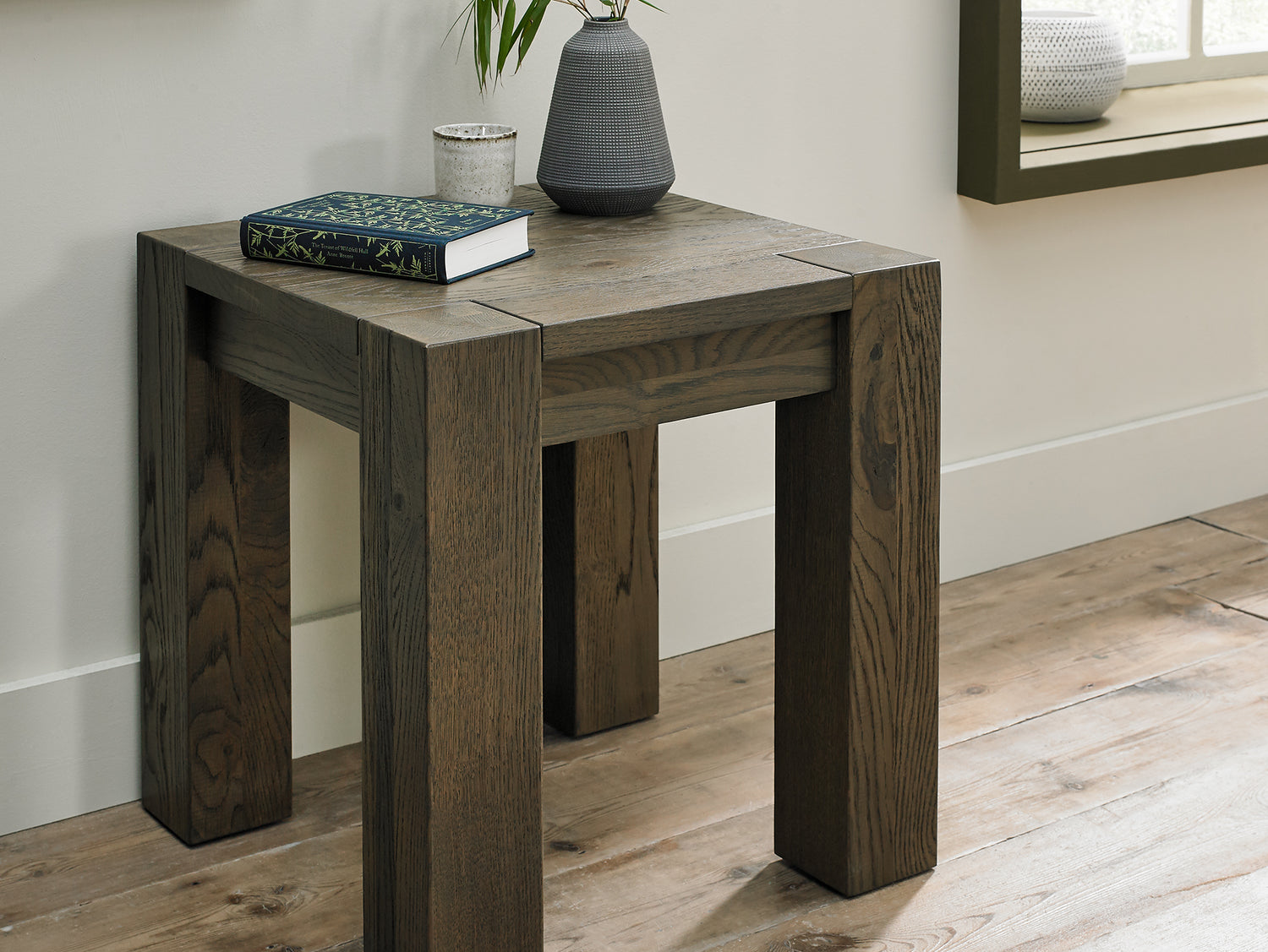 Landon Fumed Oak Lamp Table