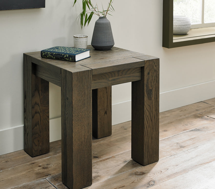 Landon Fumed Oak Lamp Table