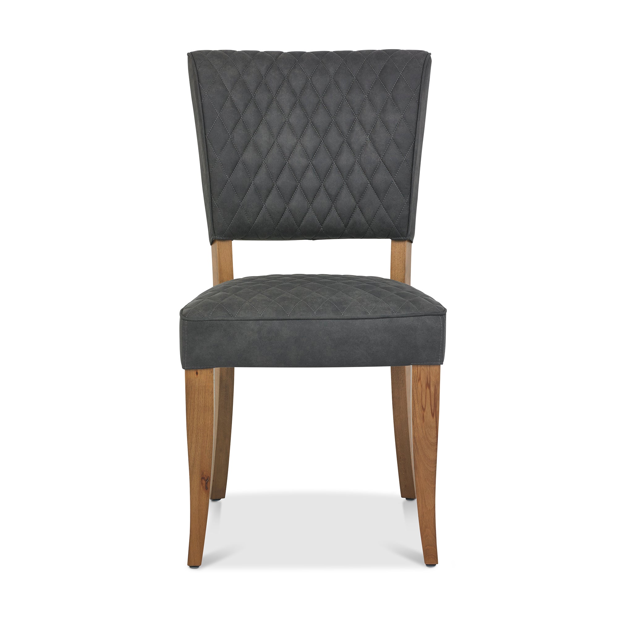 Landon Rustic Oak Dining Chairs Dark Grey