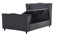 Angled view of the storage space of the Bravo King Size Ottoman Bed Frame