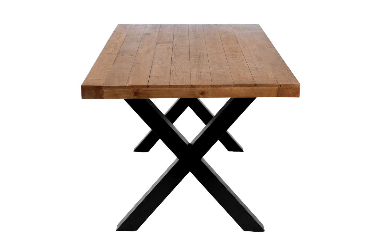 Another side image of our new york dining table. It is a wooden dining table. Also it is a reclaimed wood dining table.