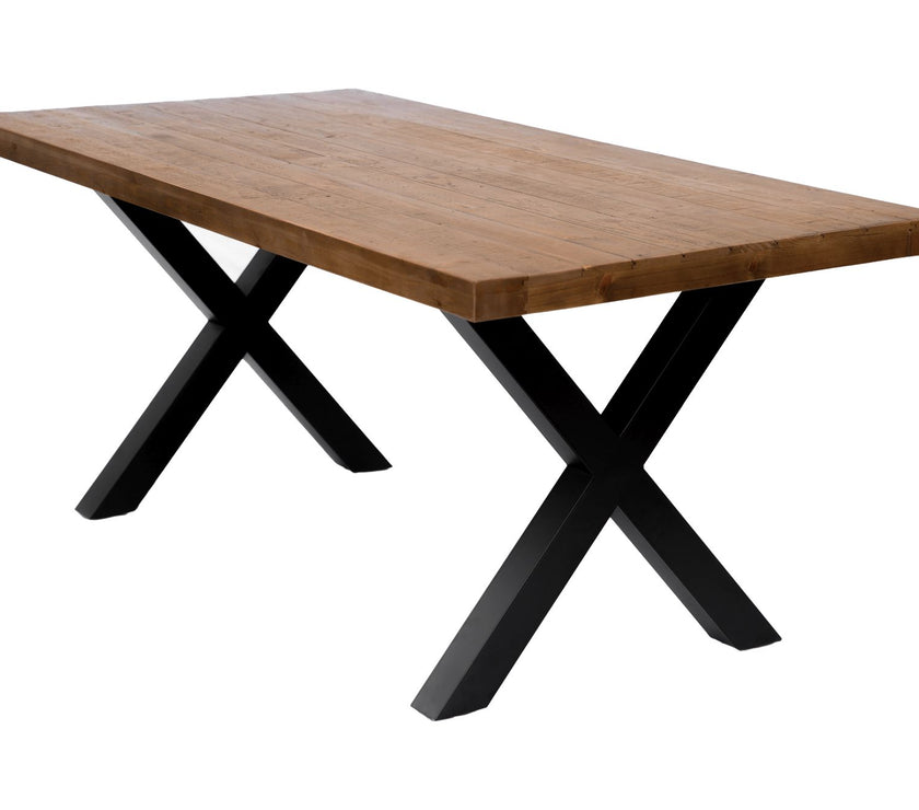 image of our new york dining table. It is a wooden dining table. Also it is a reclaimed wood dining table.