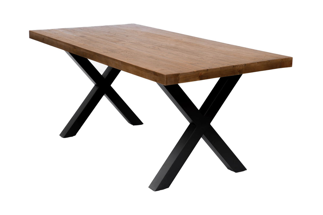 image of our new york dining table. It is a wooden dining table. Also it is a reclaimed wood dining table.