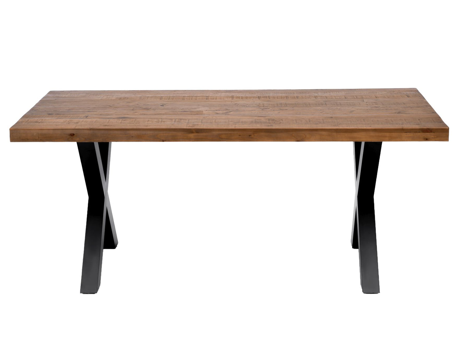 Side image of our new york dining table. It is a wooden dining table. Also it is a reclaimed wood dining table.