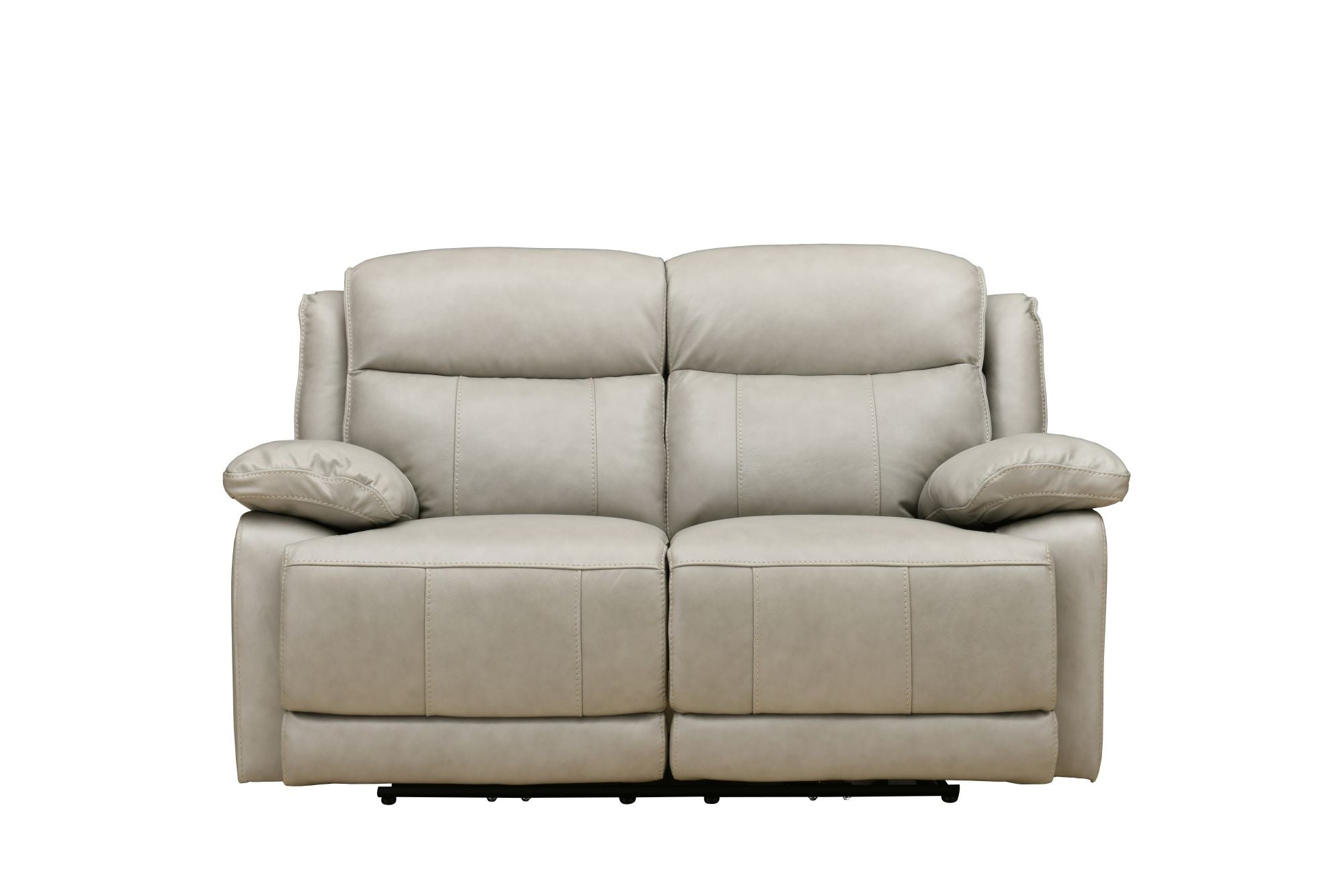 Montana 2 Seater Sofa with Recliners in Light Grey Leather