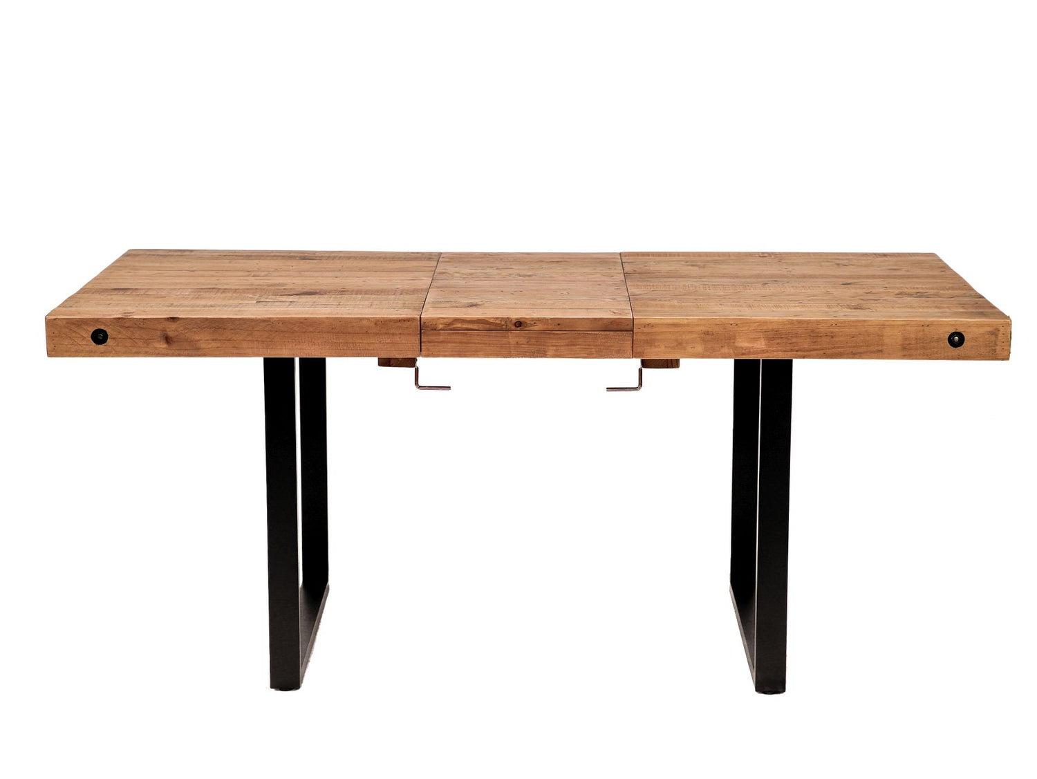Side view of NCF's oregon extendable dining table. 