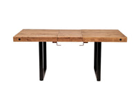 Side view of NCF's oregon extendable dining table. 