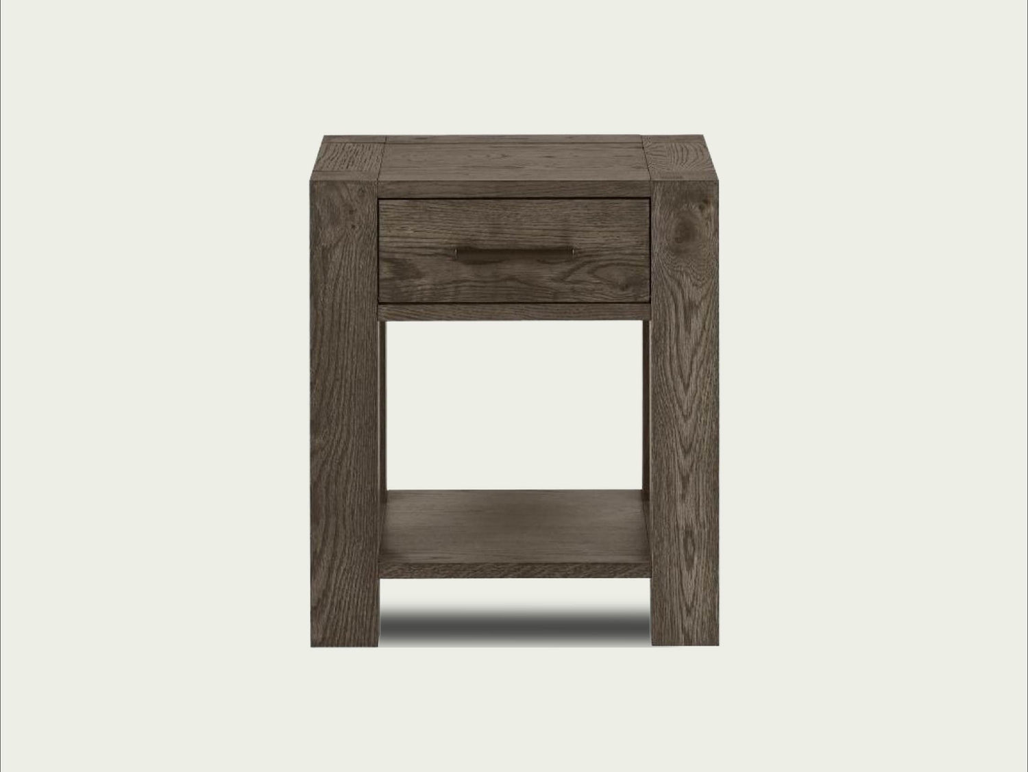 Turner Dark Oak Lamp Table with Drawer