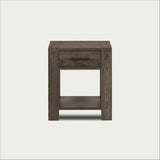 Turner Dark Oak Lamp Table with Drawer